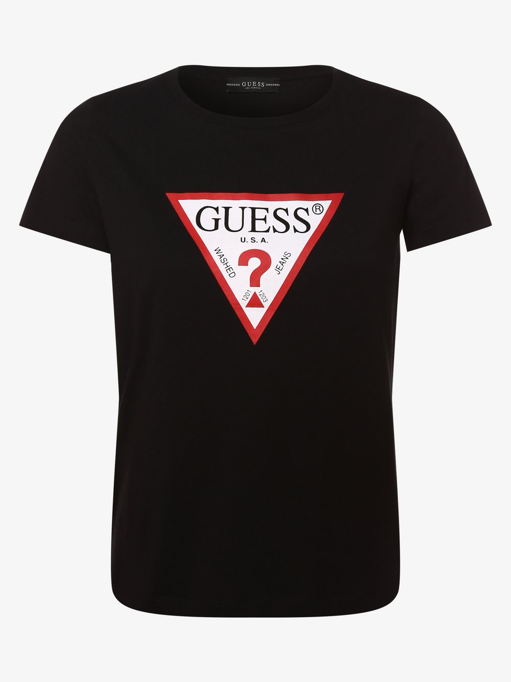GUESS - T-shirt damski, czarny