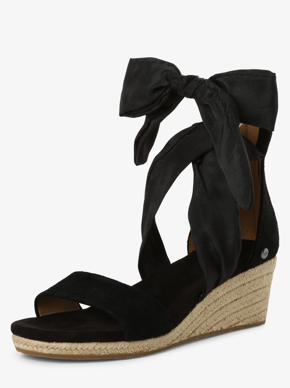 UGG - Sandały damskie z dodatkiem skóry – Trina, czarny UGG - Sandały damskie z dodatkiem skóry – Trina, czarny