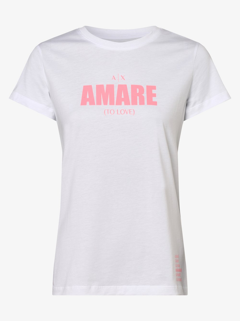 Armani Exchange - T-shirt damski, beżowy Armani Exchange - T-shirt damski, beżowy