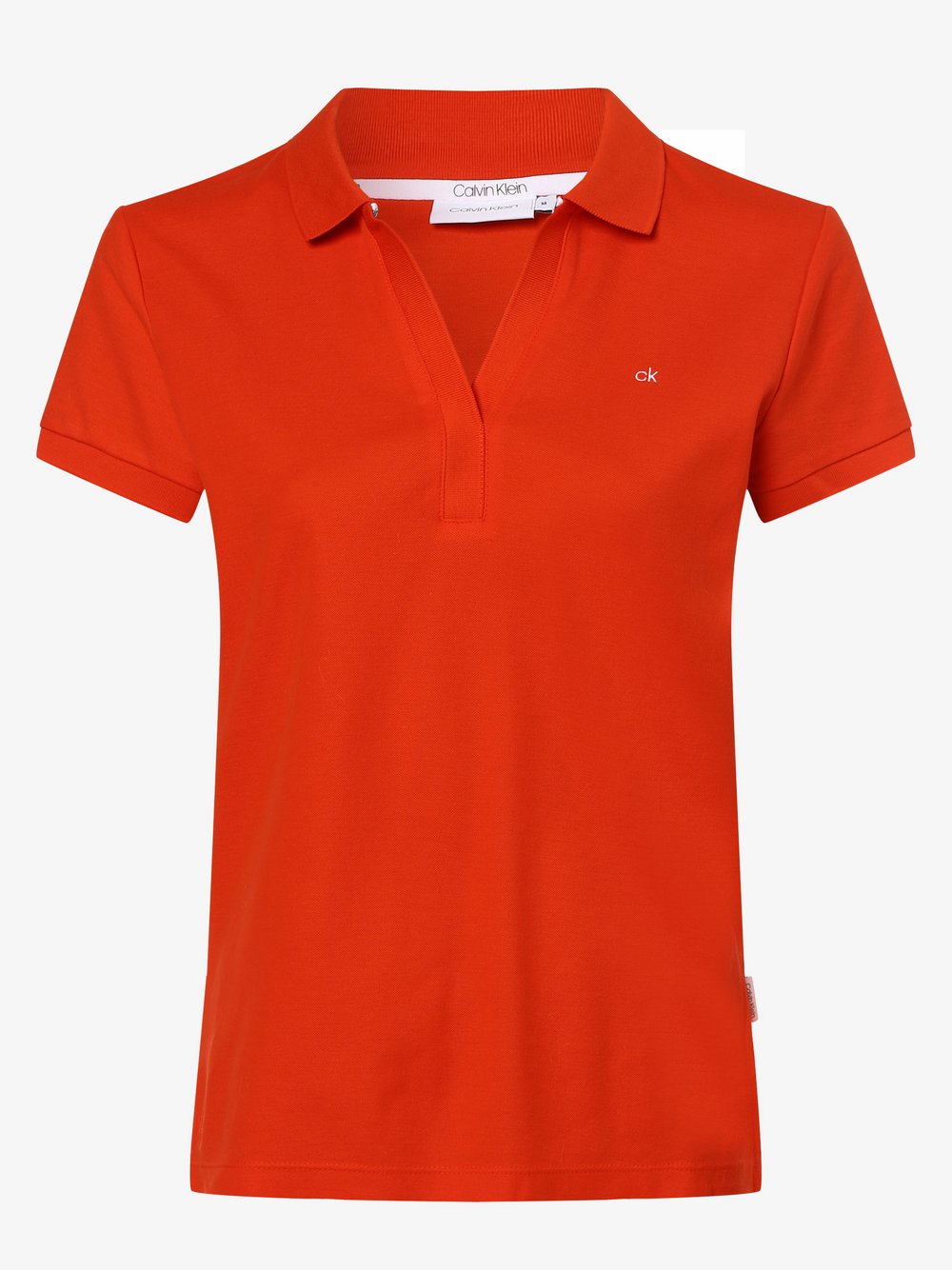 Calvin Klein - Damska koszulka polo, pomarańczowy