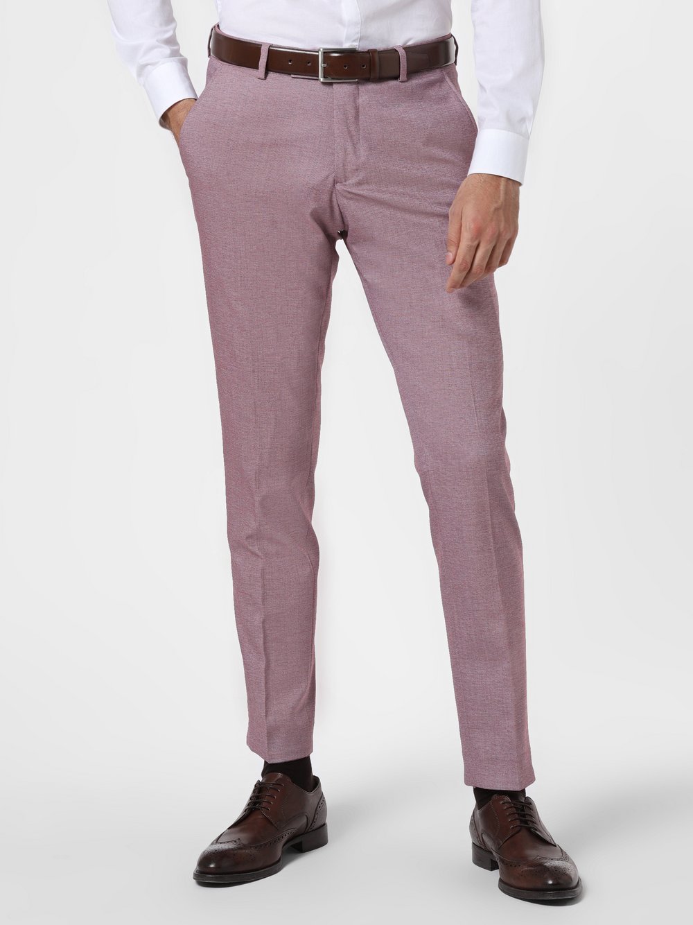 Finshley & Harding - Męskie spodnie od garnituru modułowego – Kalifornia, czerwony