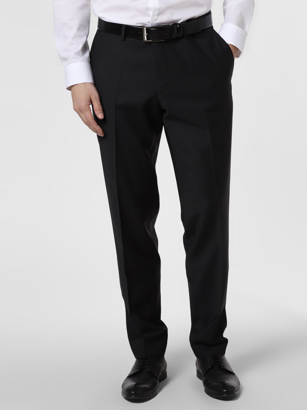 Finshley & Harding London - Męskie spodnie od garnituru modułowego – Grant Athletic, czarny