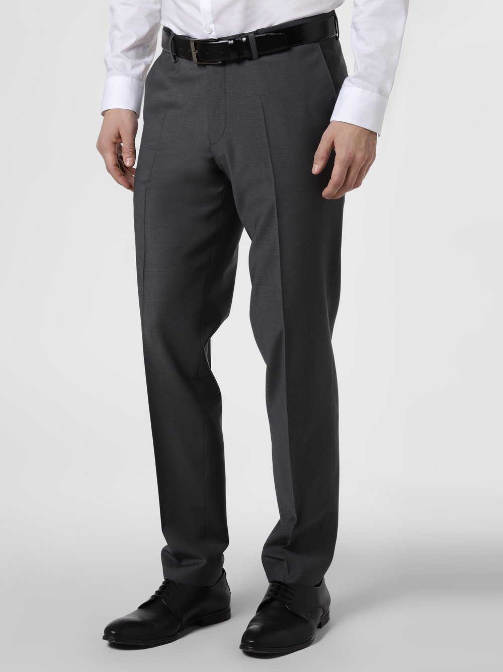 Finshley & Harding London - Męskie spodnie od garnituru modułowego – Grant Athletic, szary