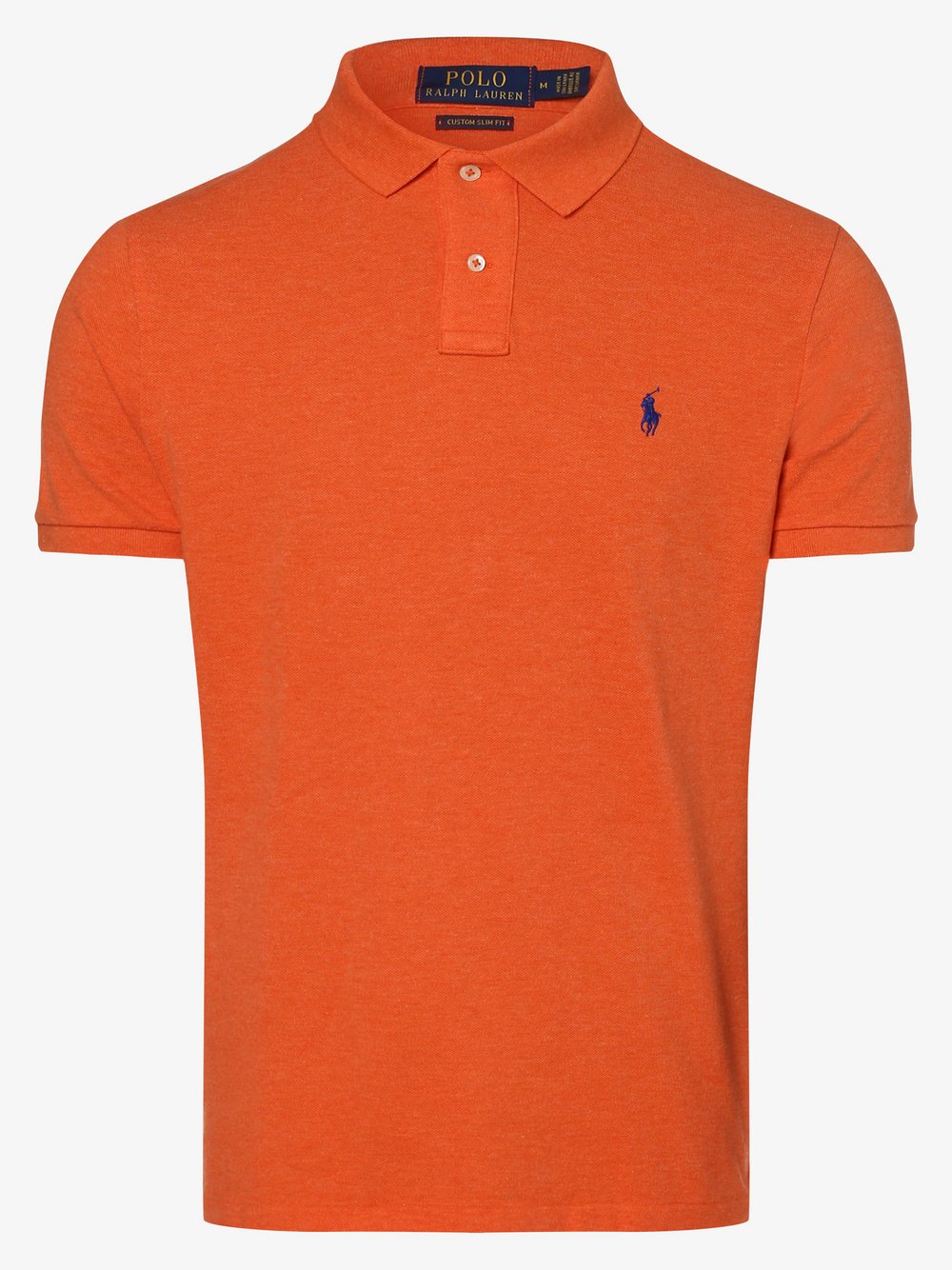 Polo Ralph Lauren - Męska koszulka polo – Custom Slim Fit, pomarańczowy