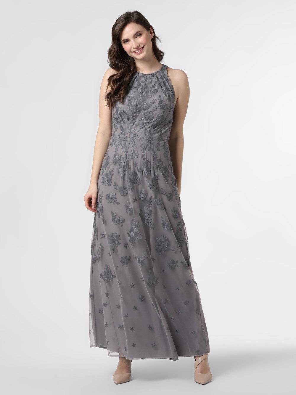 Esprit Collection - Damska sukienka wieczorowa, szary