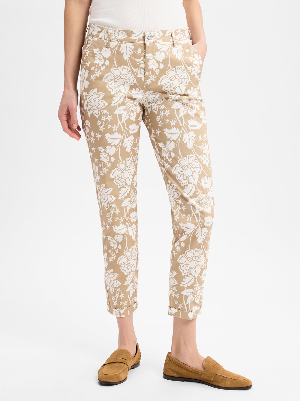 Thumbnail - MAC Stoffhose Damen Baumwolle mehrfarbig gemustert, 36