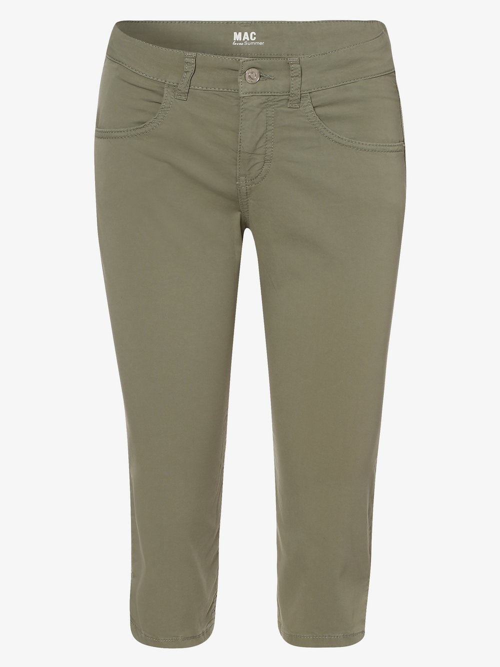 MAC - Spodnie damskie – Capri, zielony