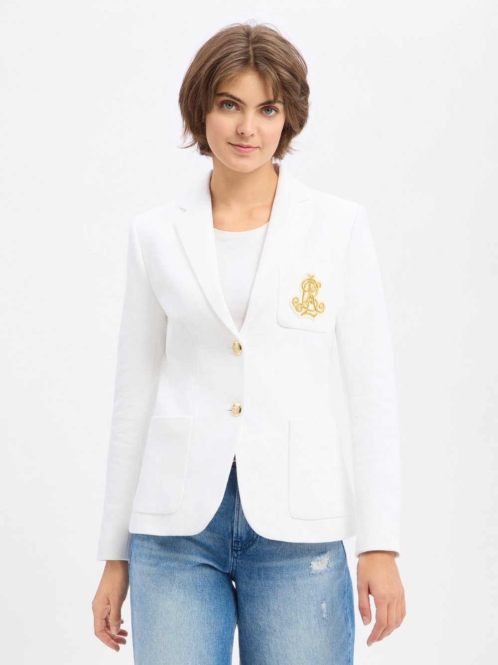 Thumbnail - Lauren Ralph Lauren Blazer Damen Baumwolle weiß, XL