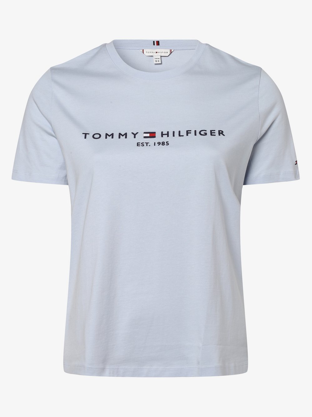 Tommy Hilfiger Curve - T-shirt damski – Curve, niebieski