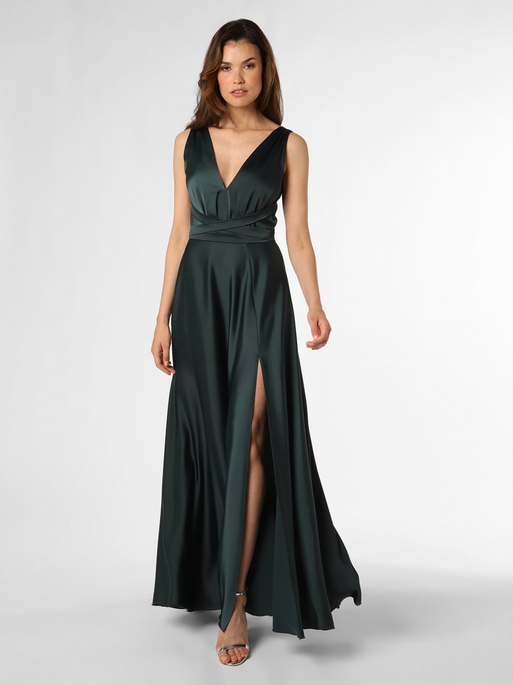 Marie Lund Abendkleid Damen Satin grün, 42