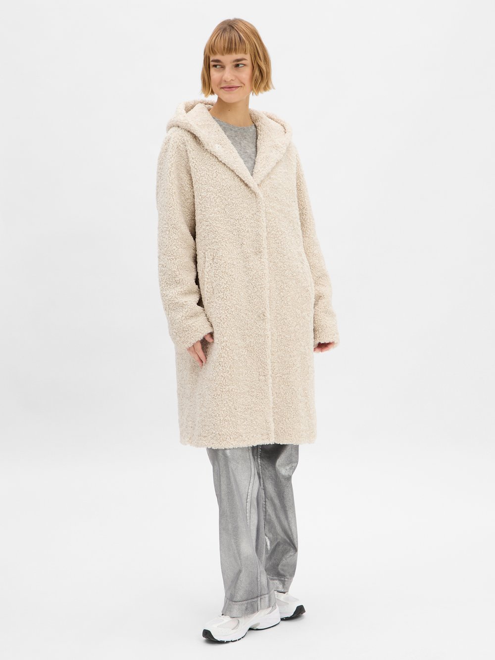 Marie Lund Teddy-Kurzmantel Damen mehrfarbig, 42
