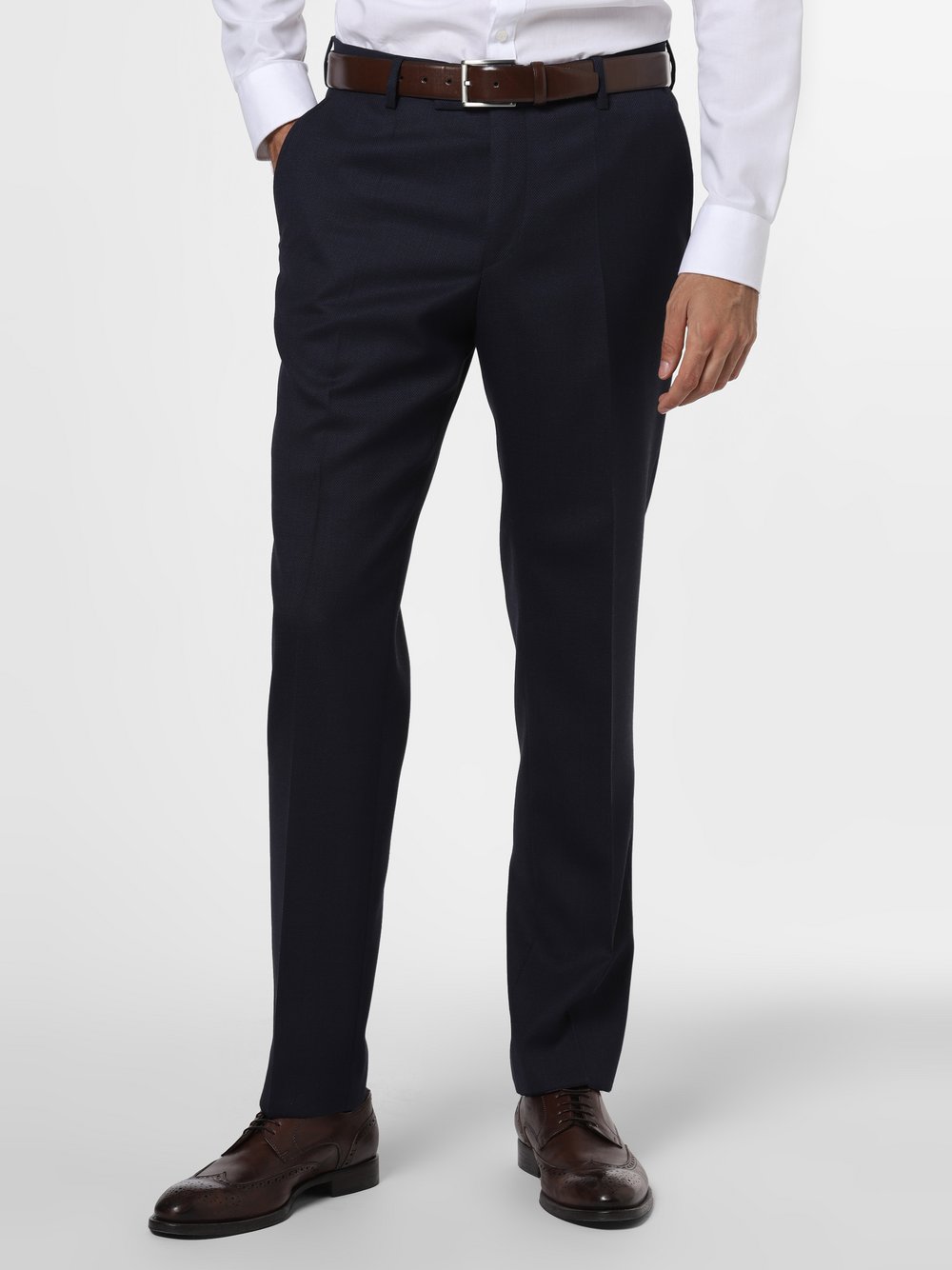 Pierre Cardin - Męskie spodnie od garnituru modułowego – DupontFutureFlex, niebieski