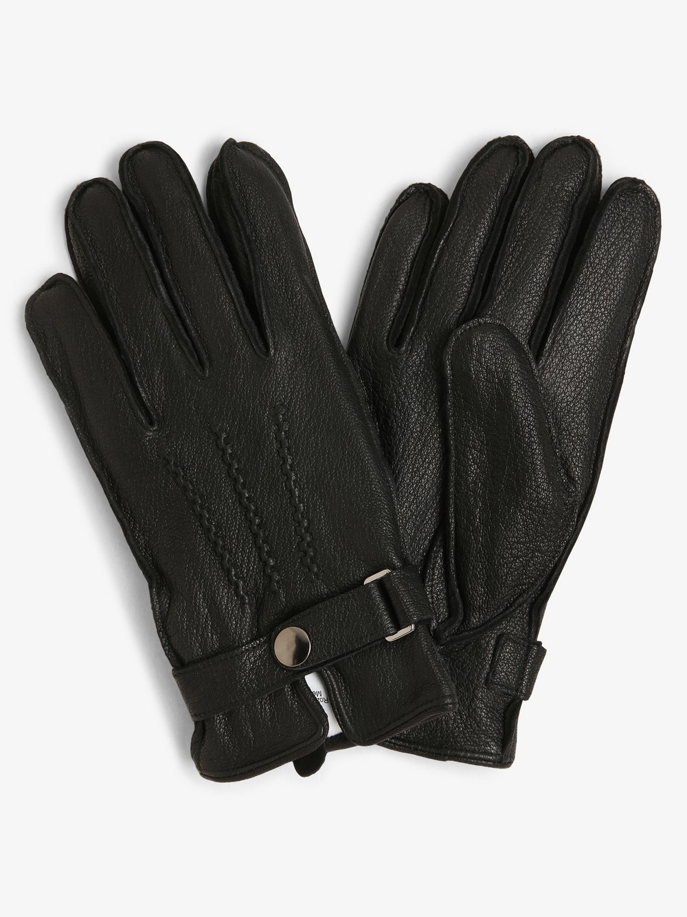 James - Skórzane rękawiczki męskie, czarny