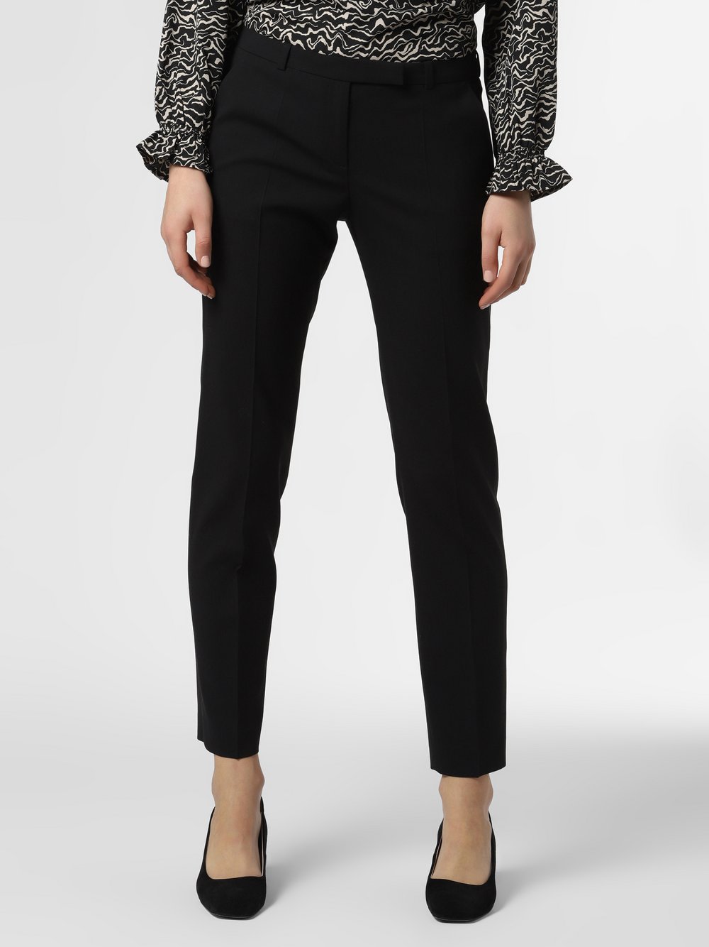 HUGO - Spodnie damskie – The Fitted Trousers, czarny