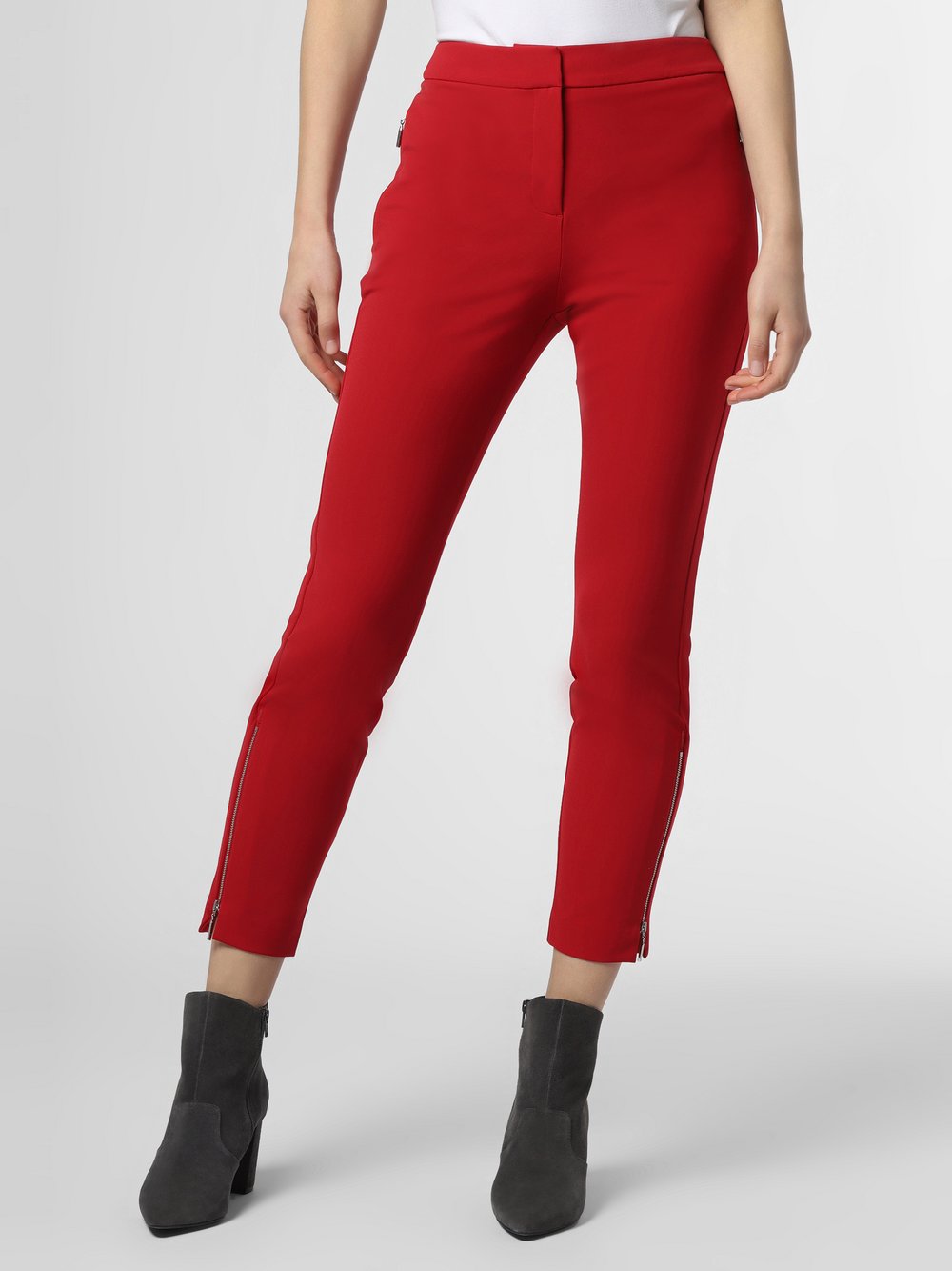 Comma - Spodnie damskie, czerwony