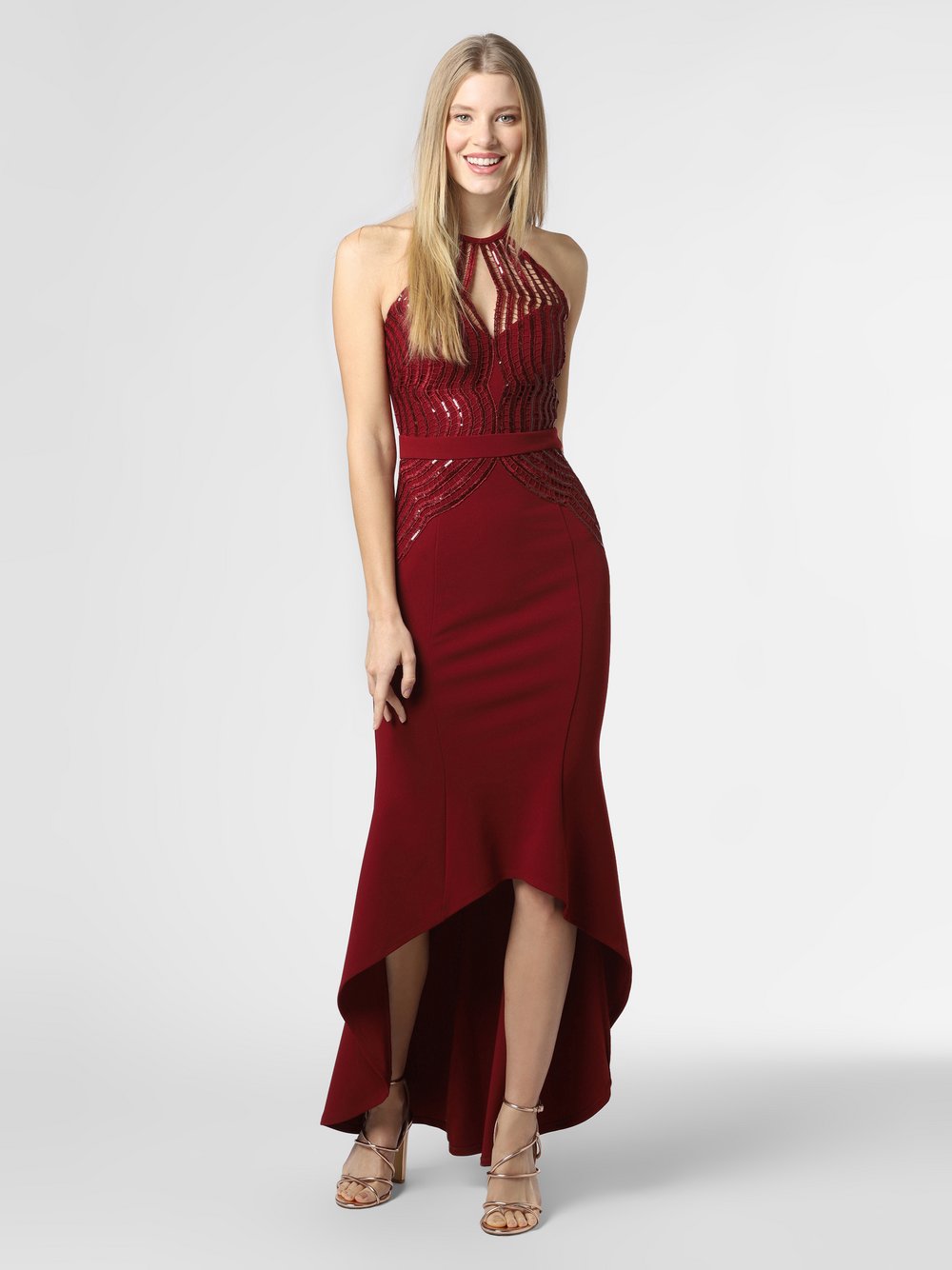 Lipsy - Damska sukienka wieczorowa, czerwony