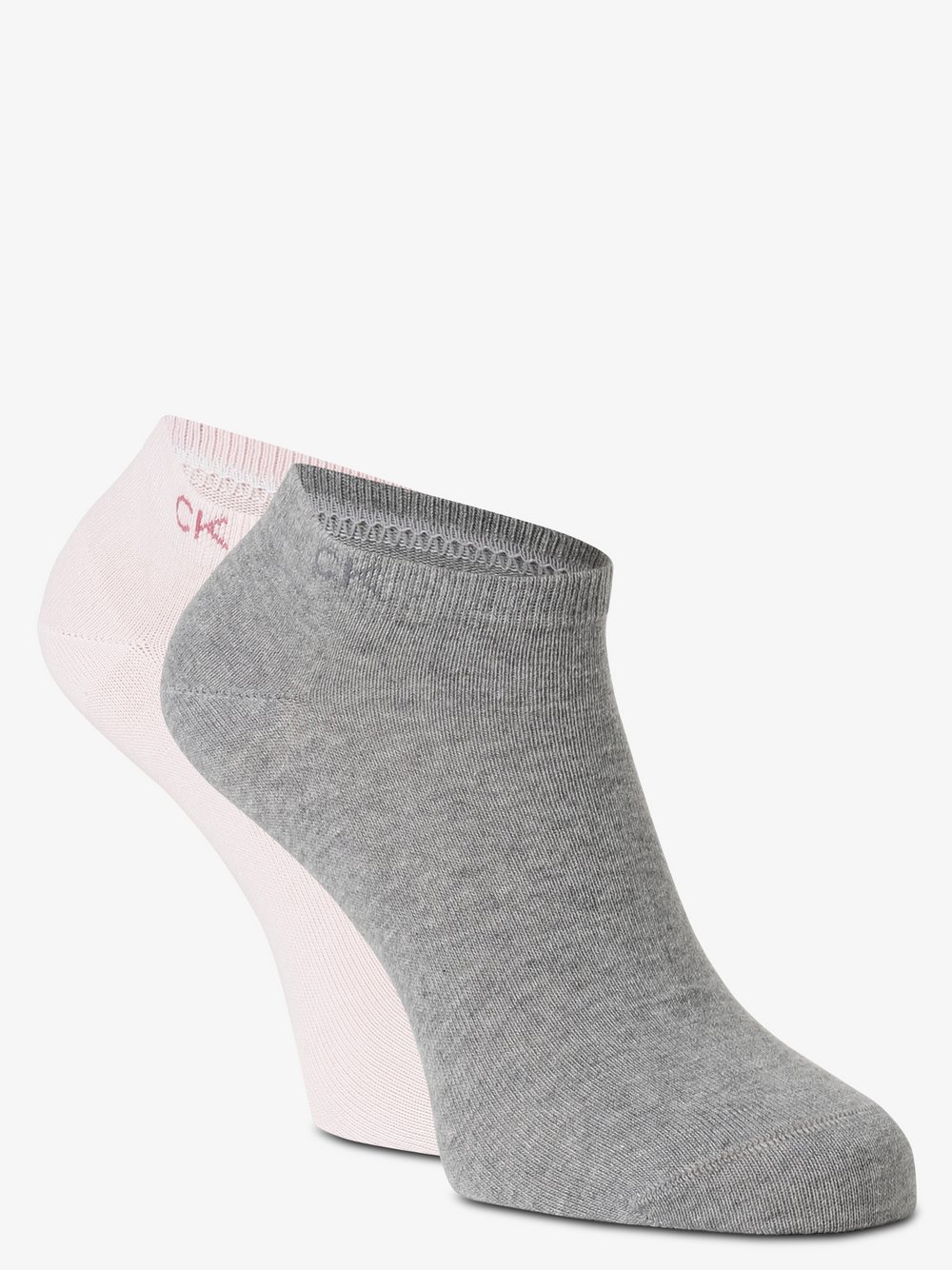 Calvin Klein - Damskie skarpety do obuwia sportowego pakowane po 2 szt., szary|różowy