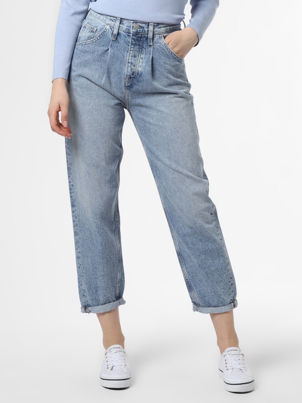 Calvin Klein Jeans - Jeansy damskie – Baggy Jean, niebieski