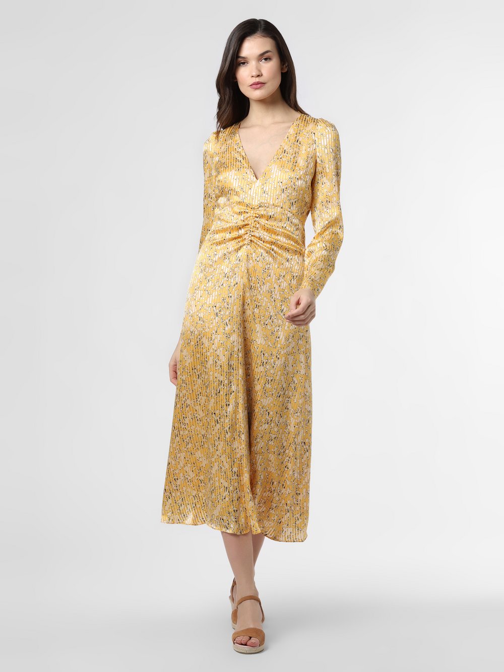 HUGO - Damska sukienka Kinale, żółty