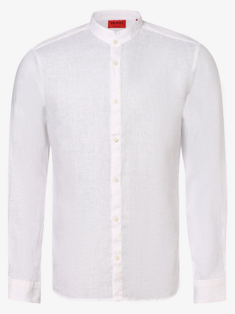 HUGO - Męska koszula lniana – Elvorini, biały