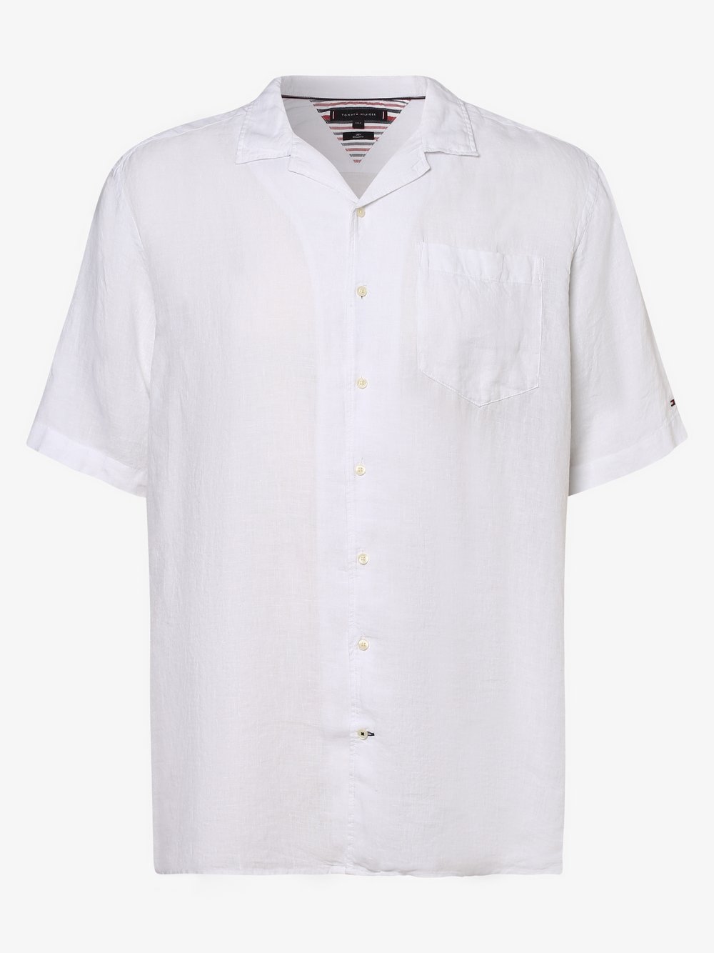 Tommy Hilfiger - Męska koszula lniana – Big & Tall, biały
