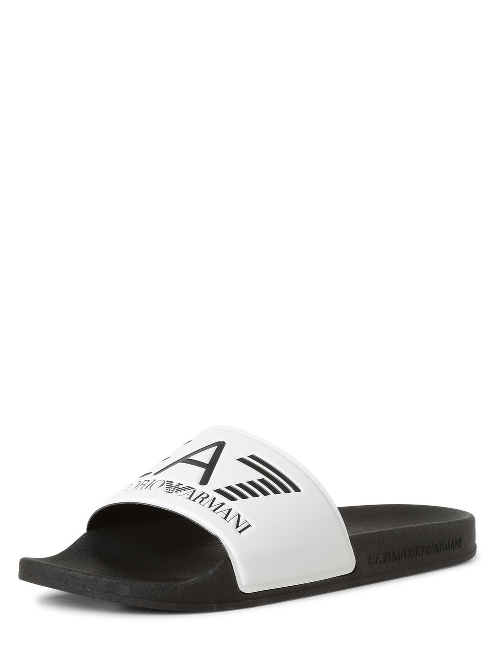 EA7 Emporio Armani - męskie pantofle kąpielowe, czarny|biały