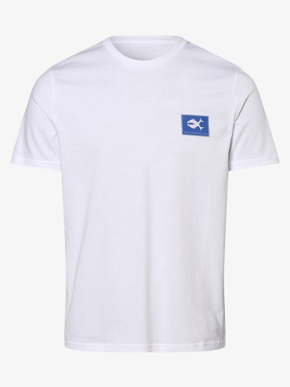 ARMEDANGELS - T-shirt męski – Jaames Chest Fish, biały