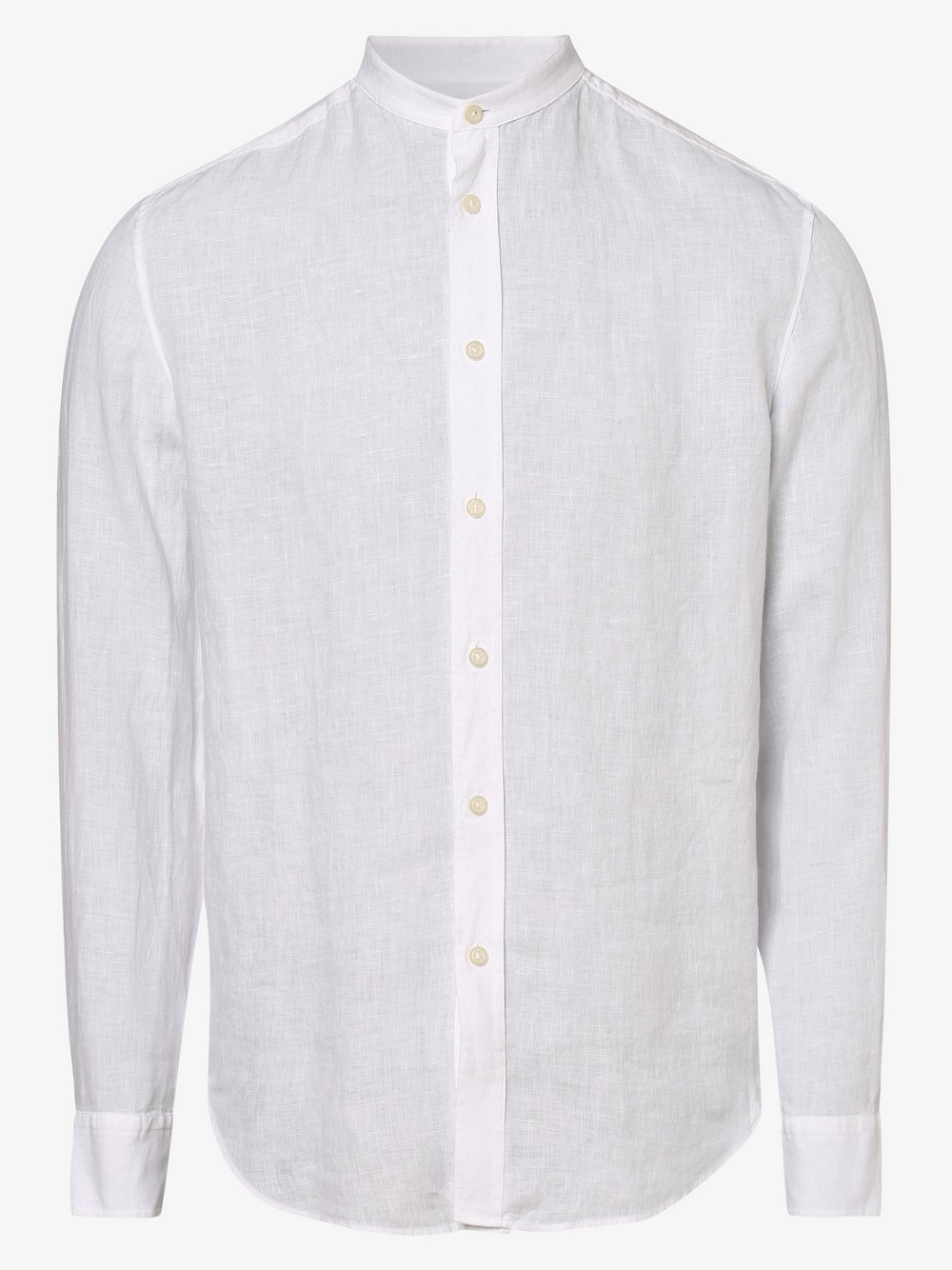 Drykorn - Lniana koszula męska – Tarok, biały