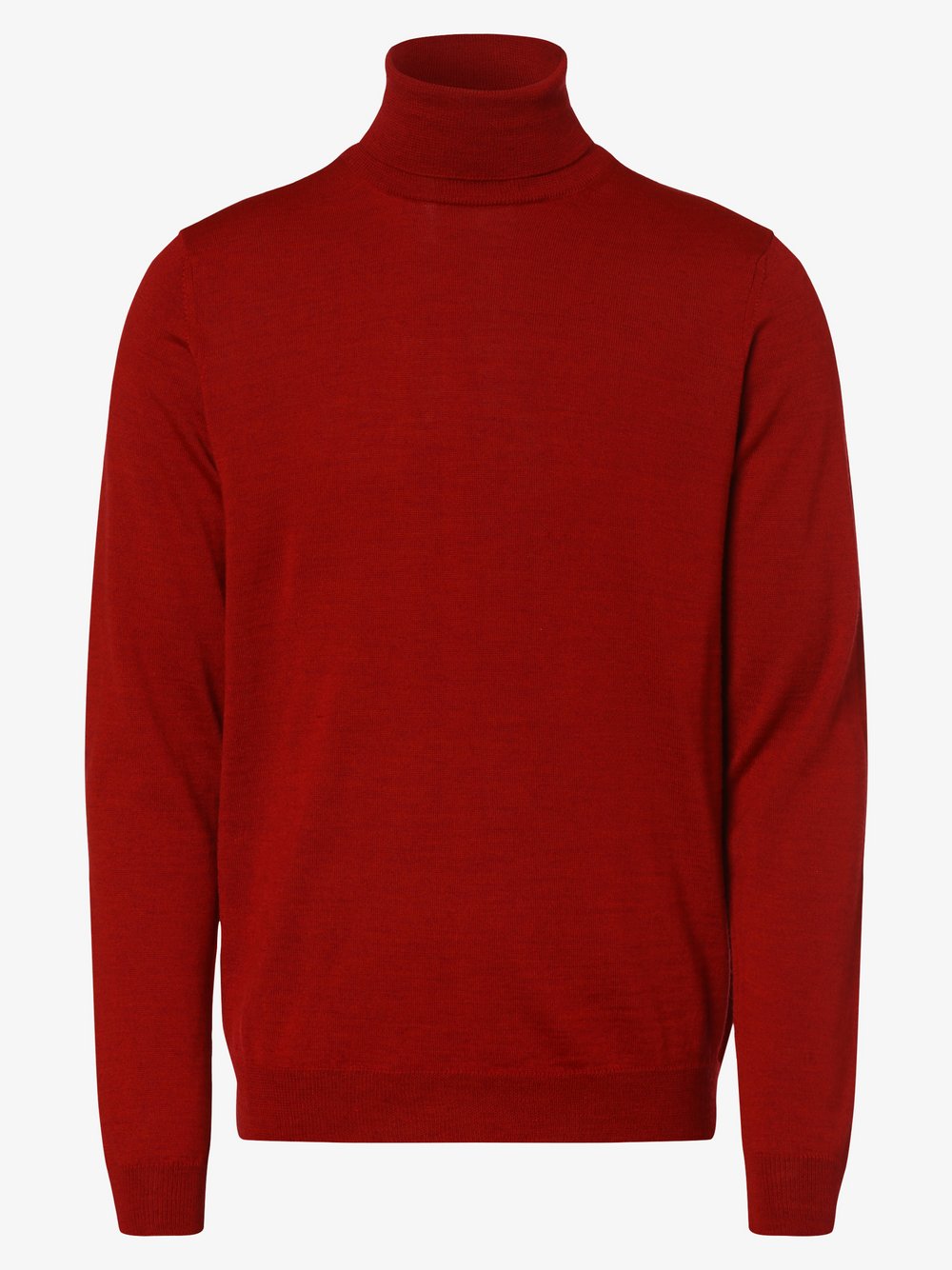 Finshley & Harding - Sweter męski z dodatkiem wełny merino, czerwony