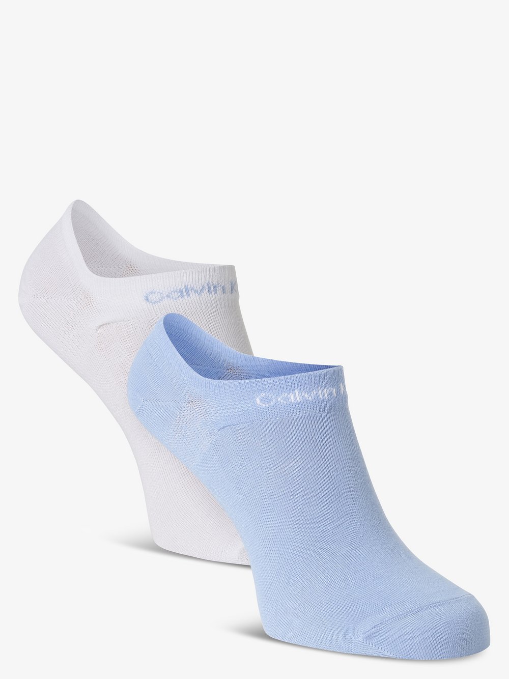 Calvin Klein - Damskie skarpety do obuwia sportowego pakowane po 2 szt., niebieski|biały
