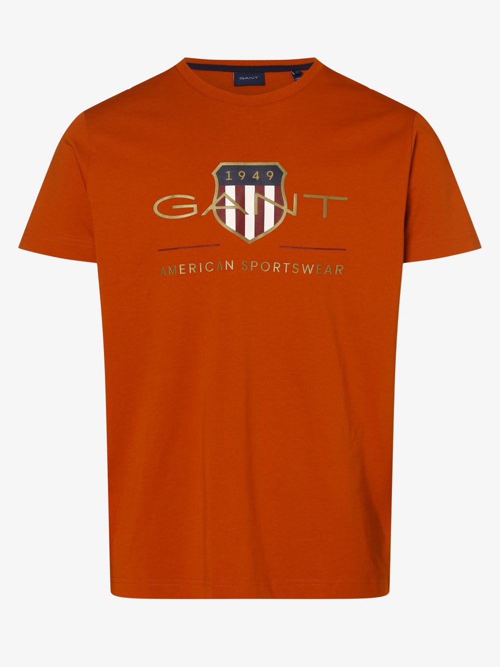 Gant - T-shirt męski, pomarańczowy