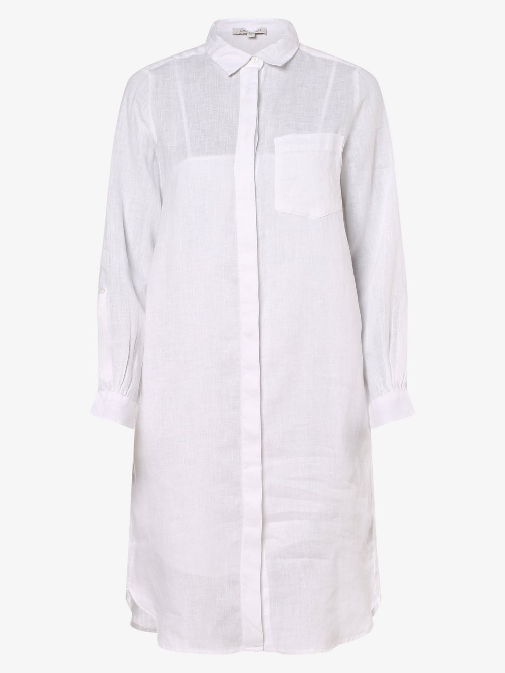 Apriori - Damska sukienka lniana – Pori, biały