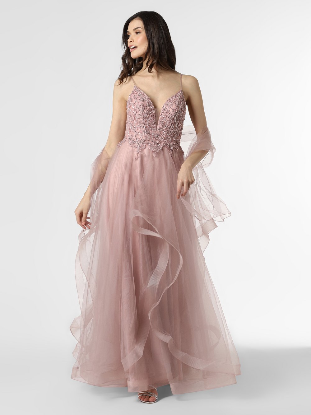 Unique - Damska sukienka wieczorowa, różowy