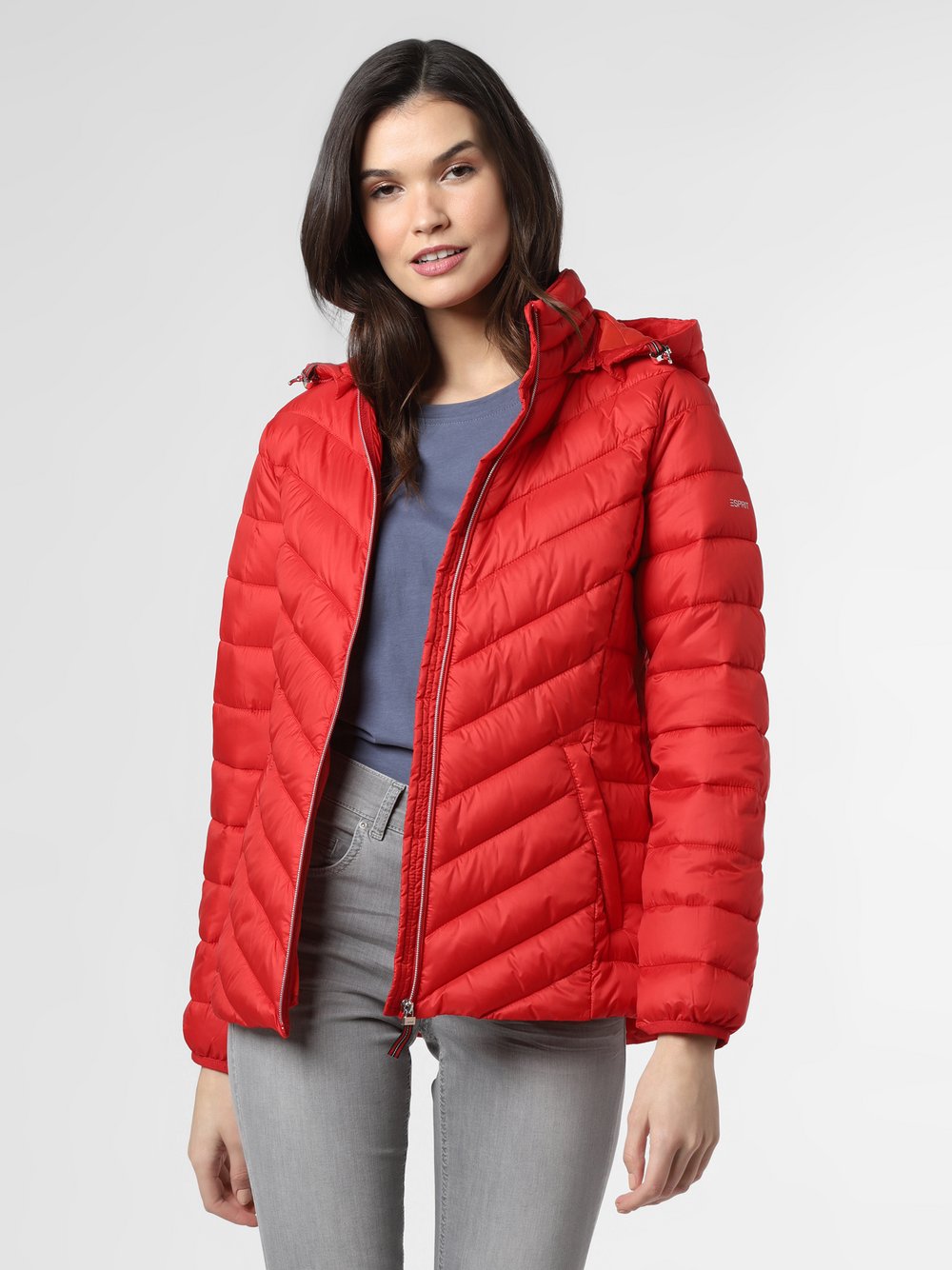 Esprit Casual - Damska kurtka pikowana, czerwony