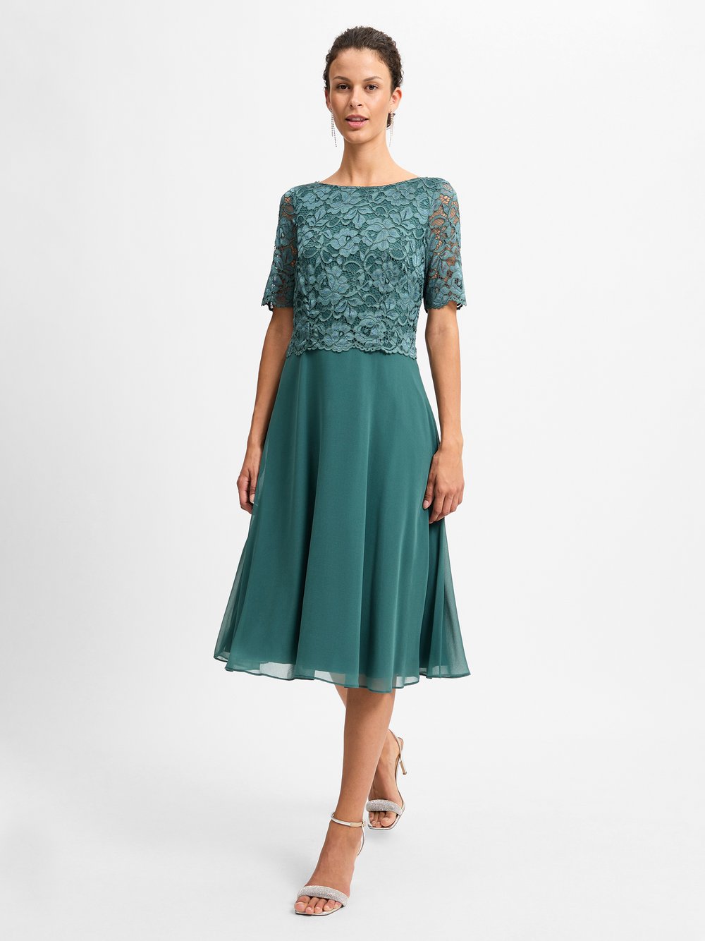 Vera Mont Abendkleid Damen Spitze grün, 38