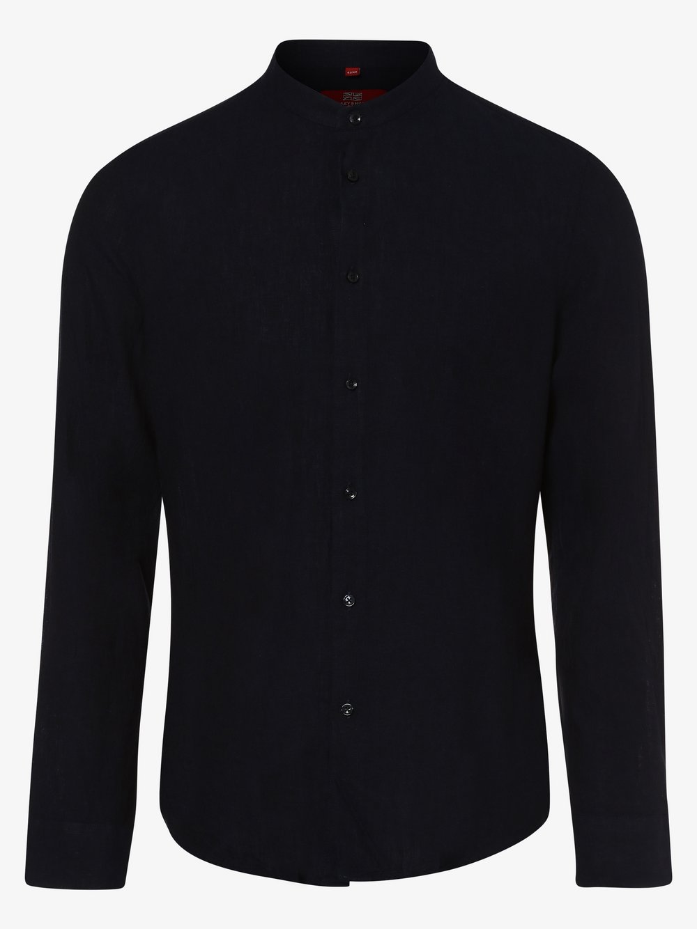 Finshley & Harding London - Męska koszula z dodatkiem lnu, niebieski
