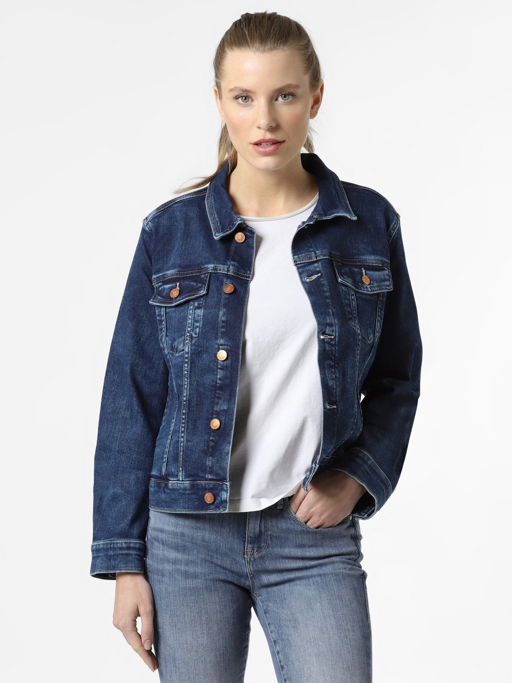 GUESS - Damska kurtka jeansowa, niebieski