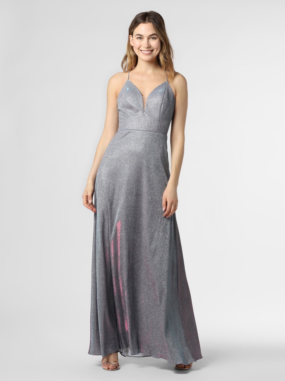 Luxuar Fashion - Damska sukienka wieczorowa, lila