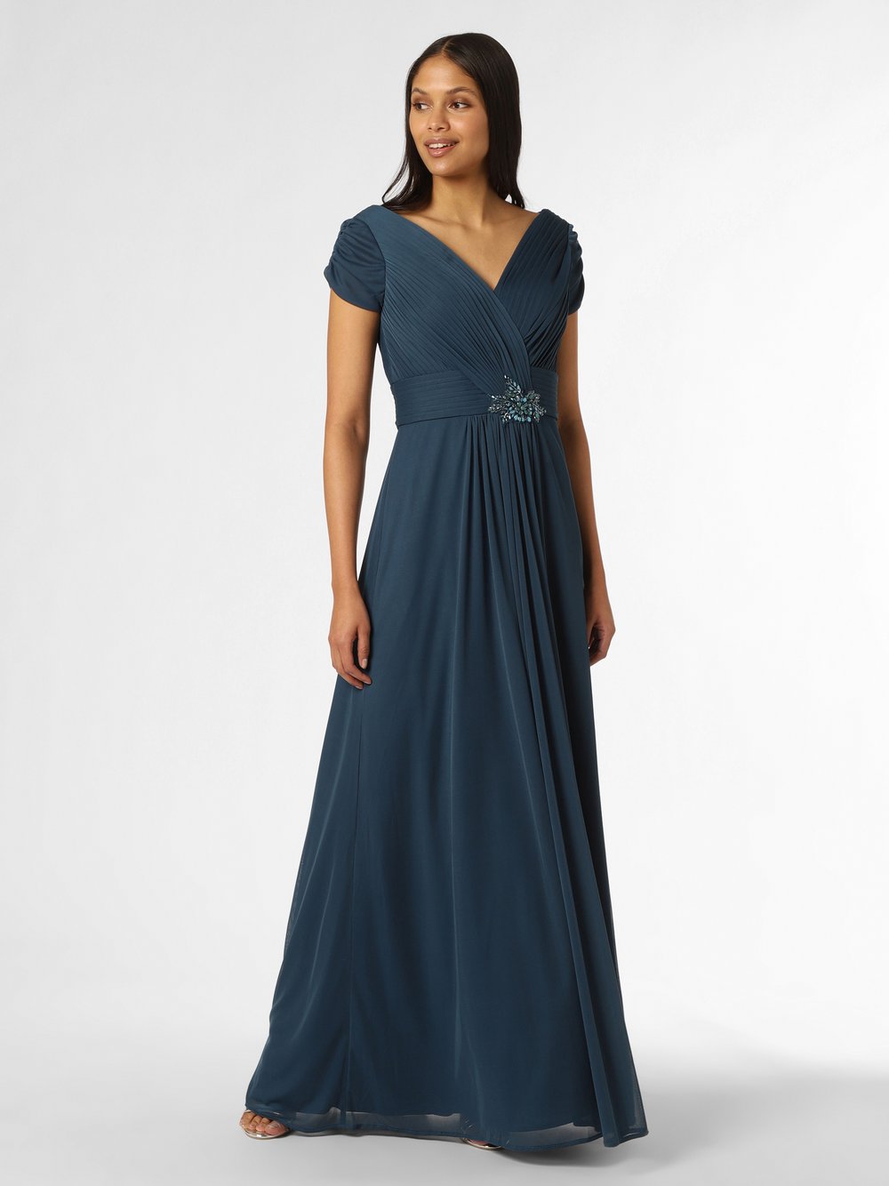 Obraz przedstawiający Luxuar Fashion Damska sukienka wieczorowa Kobiety Sztuczne włókno niebieski jednolity, 42