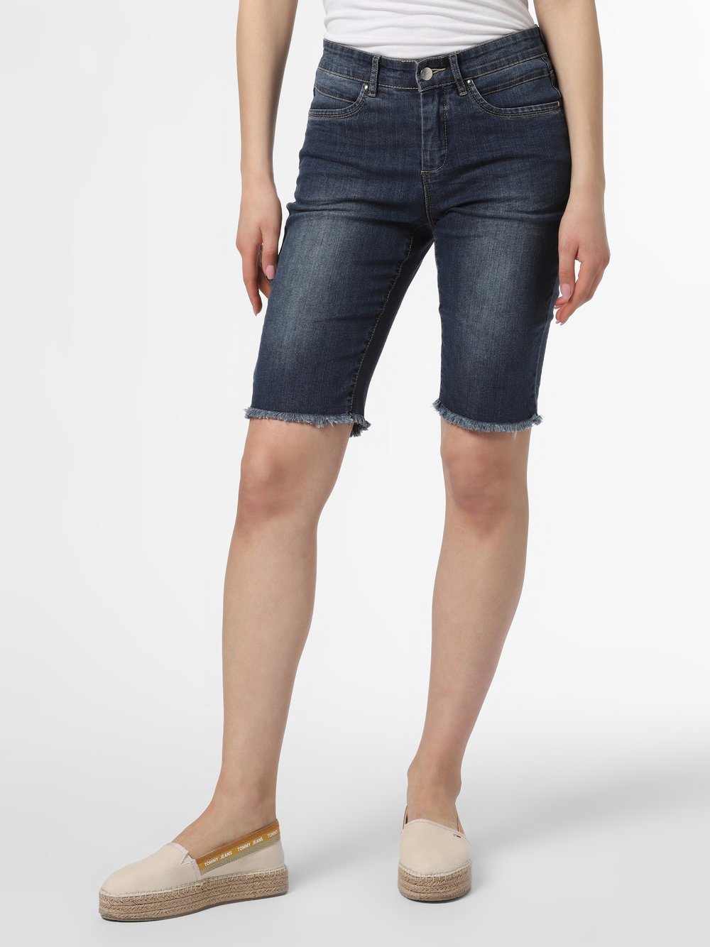 Olivia - Damskie krótkie spodenki jeansowe, niebieski