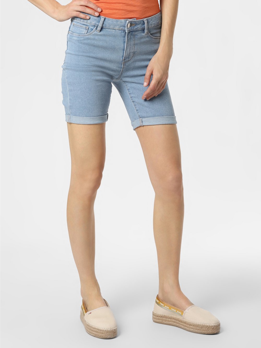 ONLY - Damskie krótkie spodenki jeansowe – ONLSun Anne, niebieski