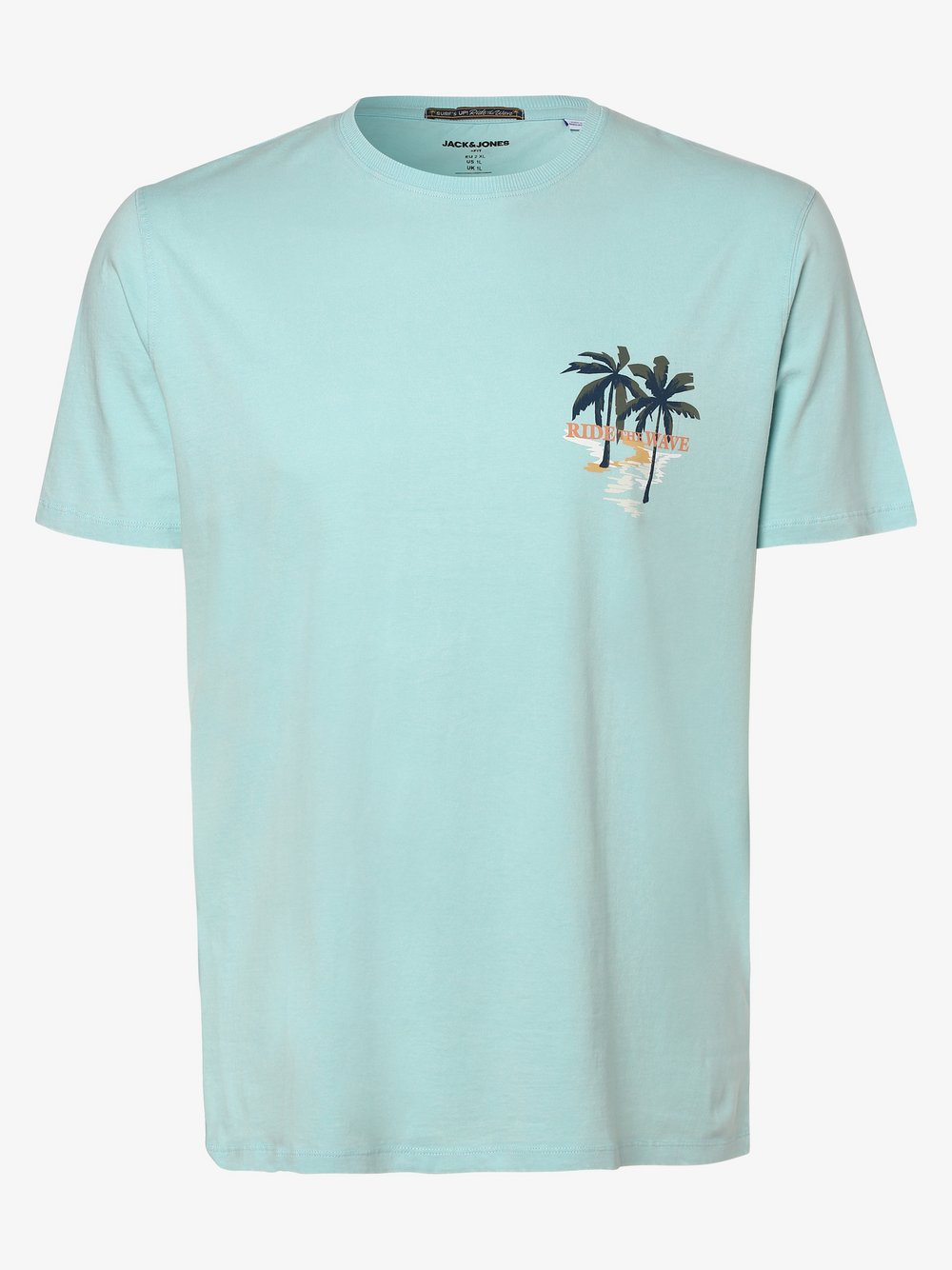 Jack & Jones - T-shirt męski – JORTropicanacard, niebieski