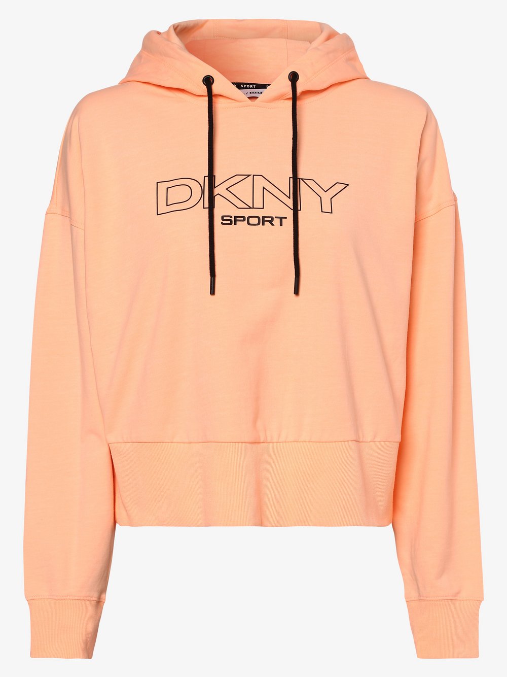 DKNY - Damska bluza z kapturem, pomarańczowy