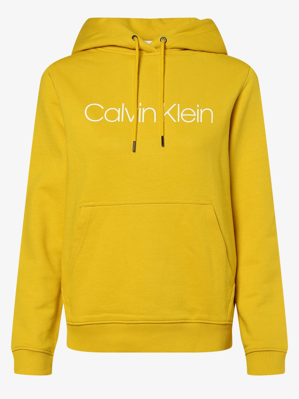 Calvin Klein - Damska bluza z kapturem, żółty