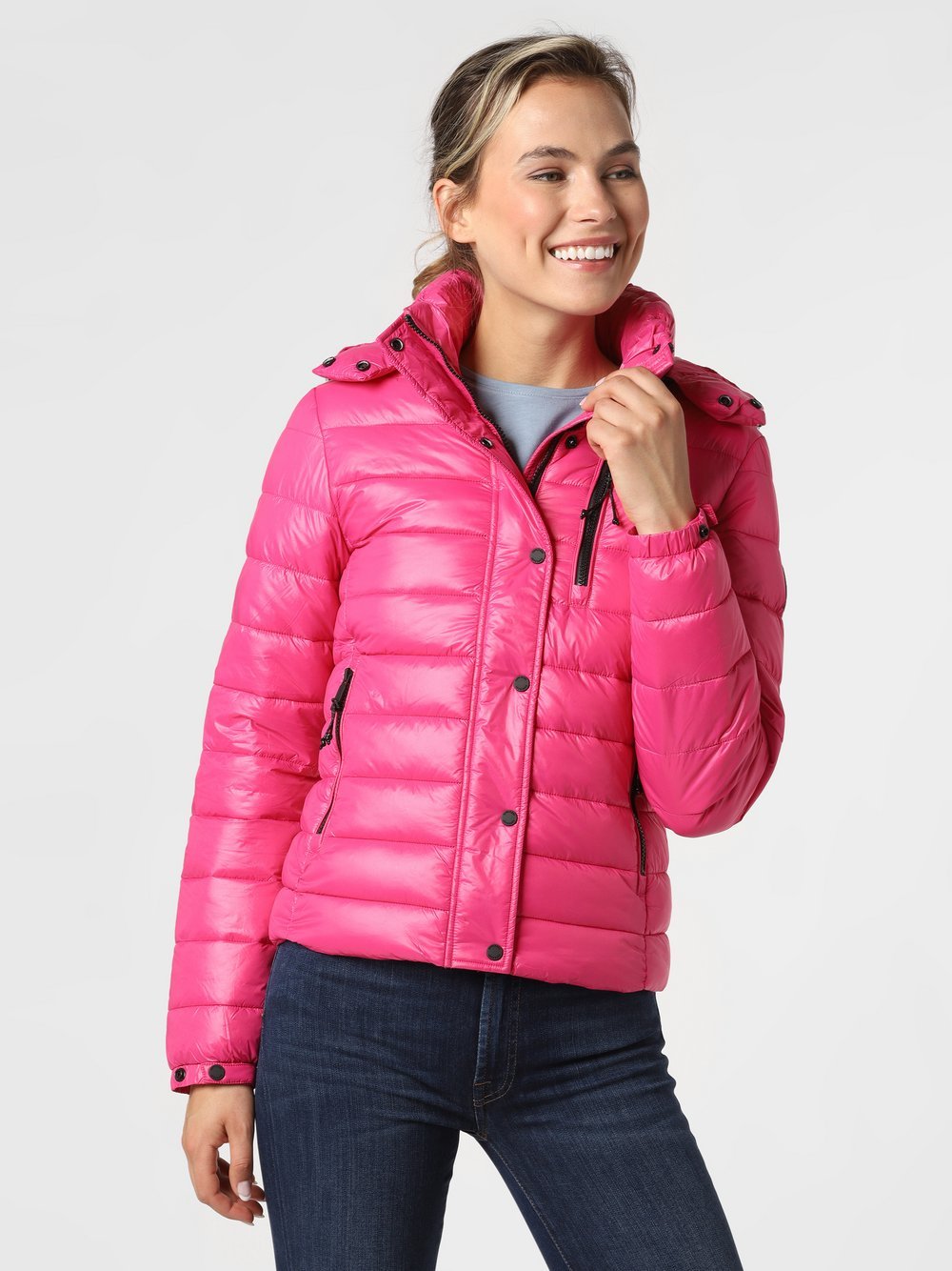 Superdry - Damska kurtka pikowana, różowy