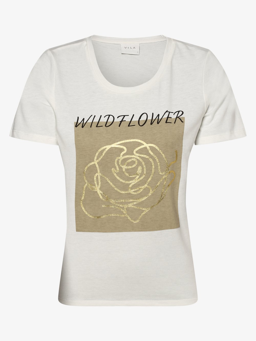 Vila - T-shirt damski – VIAvai, biały