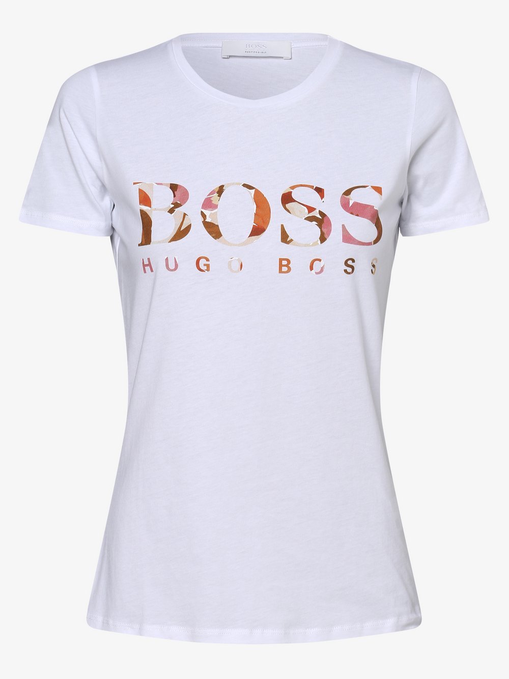 BOSS Casual - T-shirt damski – C_Etiboss1, biały