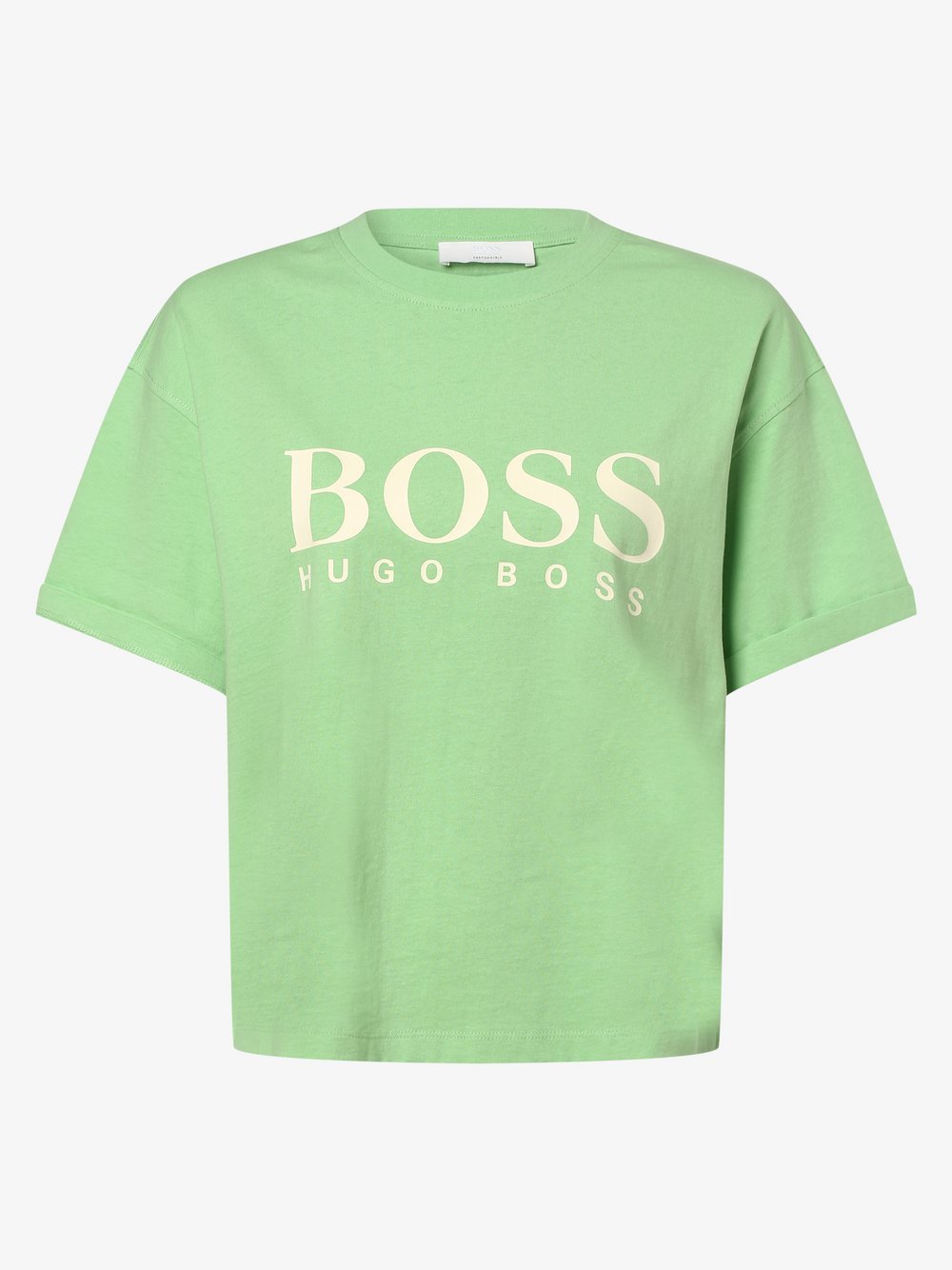 BOSS Casual - T-shirt damski – C_Evina1_Active, zielony