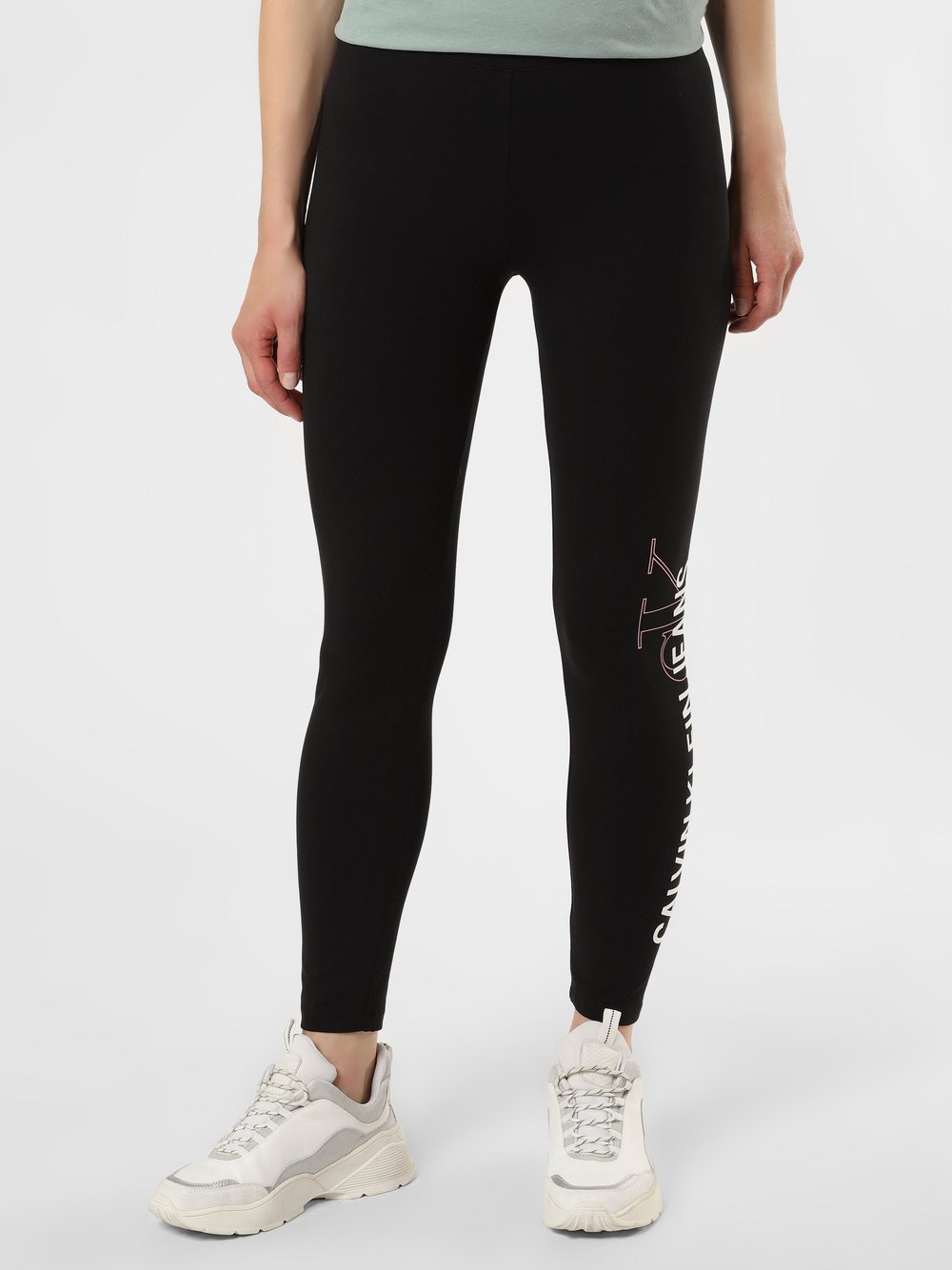 Calvin Klein Jeans - Legginsy damskie, czarny
