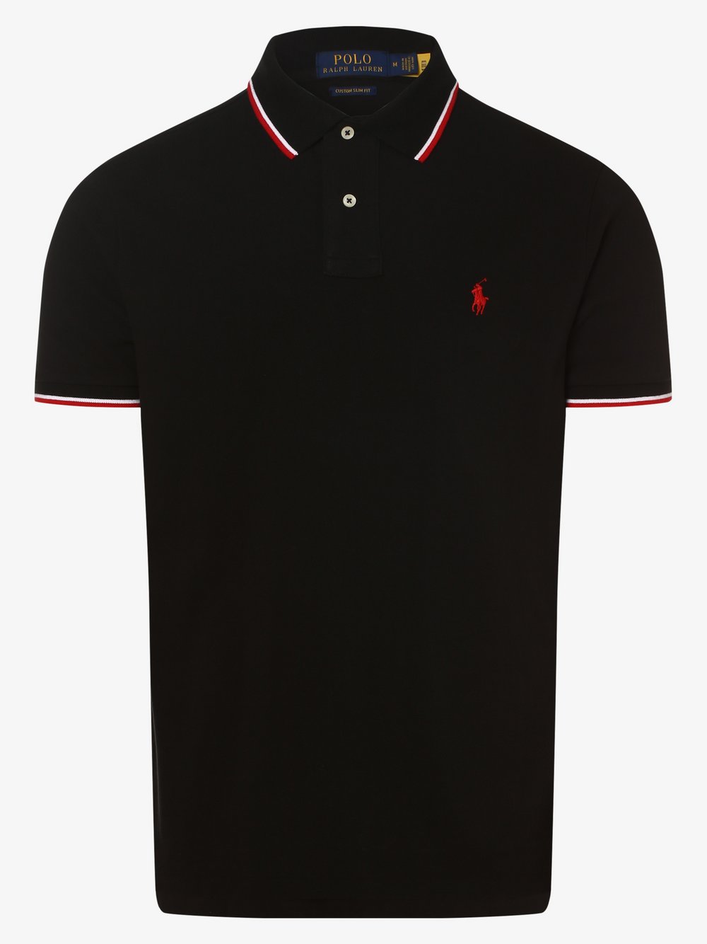 Polo Ralph Lauren - Męska koszulka polo – Custom Slim Fit, czarny